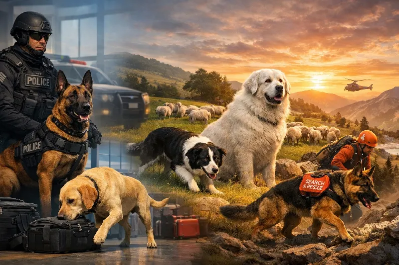 The 7 Core Roles of Working Dogs Explained