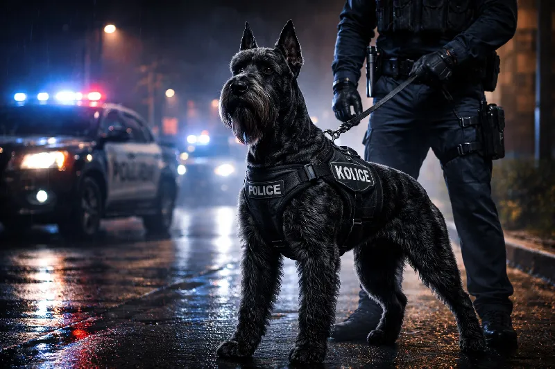 Giant Schnauzers in Police and Military Work