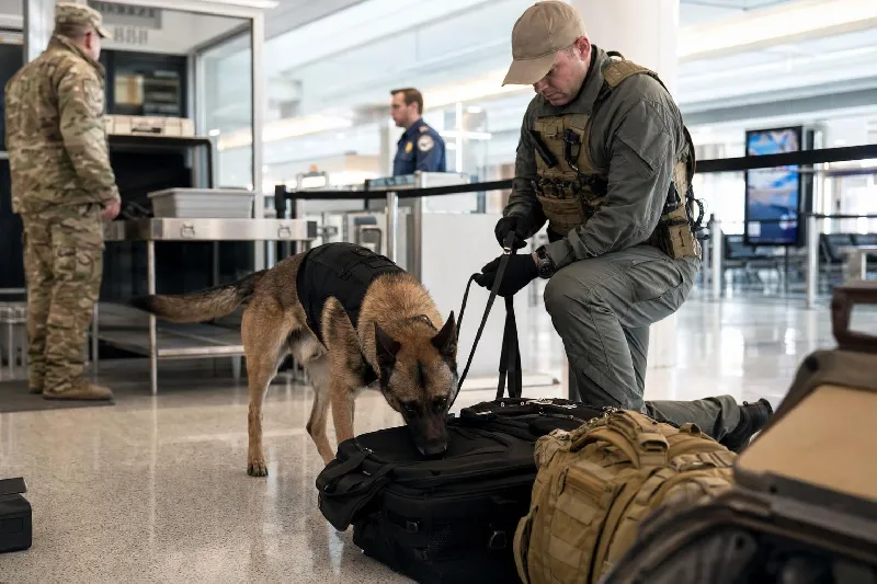 Explosive Detection Dogs in Airports and Military Operations