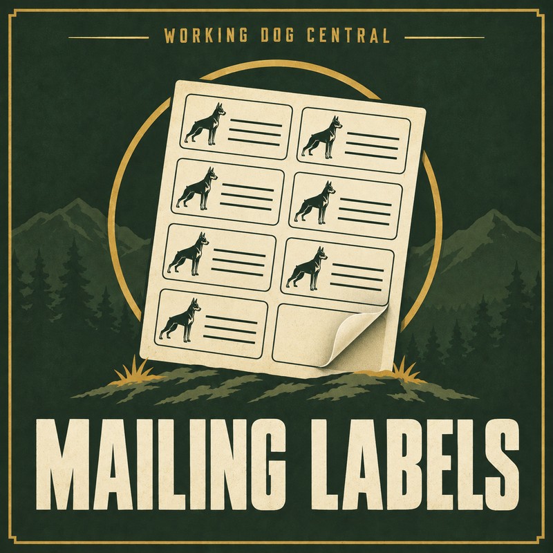 Kennel Mailing Labels